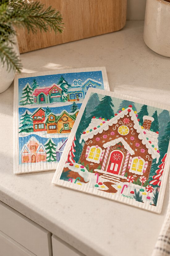Holiday Swedish Dishcloth Set